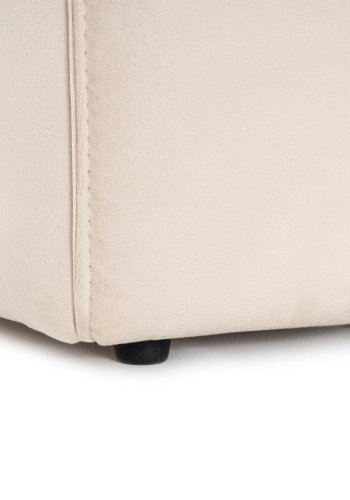 NORDVÄRK Lora 2 pers. sofa, m. 2 puder - creme stof og plastik