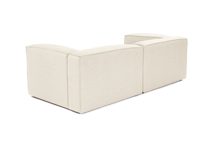 NORDVÄRK Fora 2 pers. sofa - ecru stof og plastik