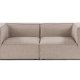 NORDVÄRK Sora 2 pers. sofa - sand/beige stof og plastik