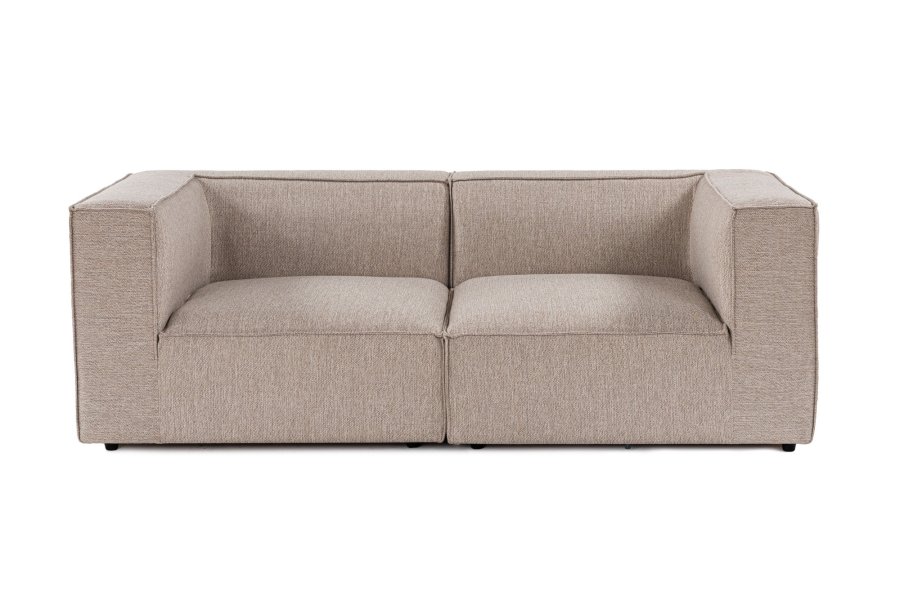 NORDVÄRK Sora 2 pers. sofa - sand/beige stof og plastik