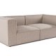 NORDVÄRK Sora 2 pers. sofa - sand/beige stof og plastik