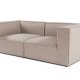 NORDVÄRK Sora 2 pers. sofa - sand/beige stof og plastik