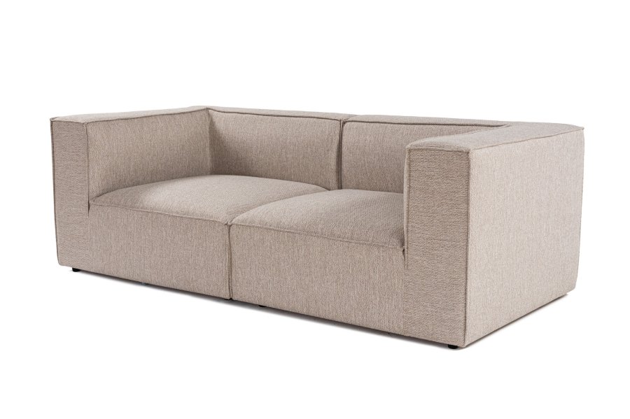 NORDVÄRK Sora 2 pers. sofa - sand/beige stof og plastik