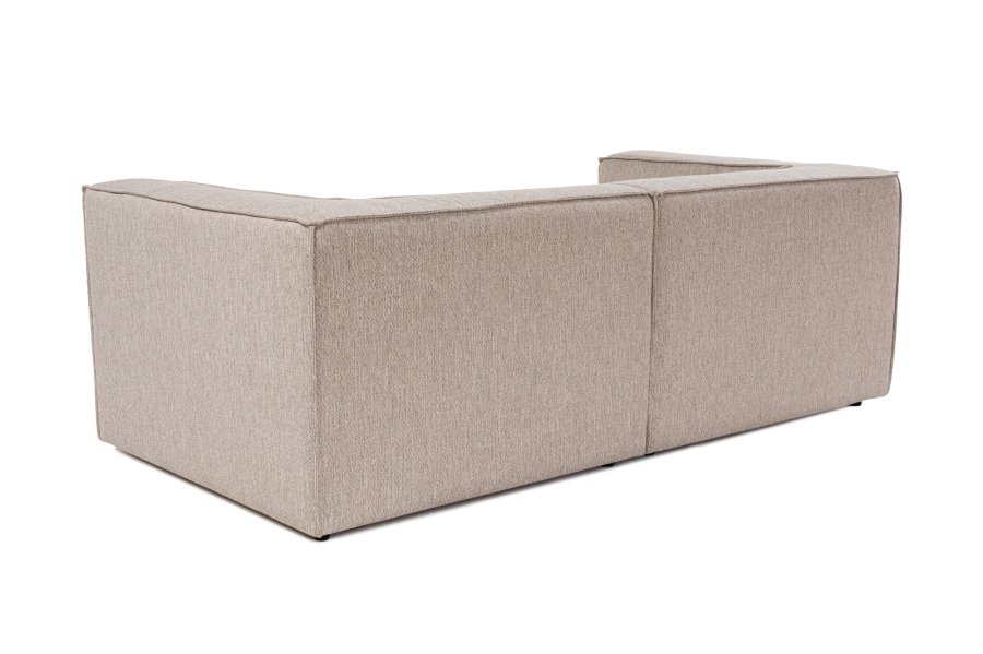 NORDVÄRK Sora 2 pers. sofa - sand/beige stof og plastik