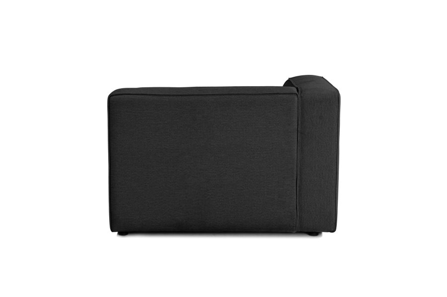 NORDVÄRK Mora XL 2 pers. sofa - antracitgr stof og plastik