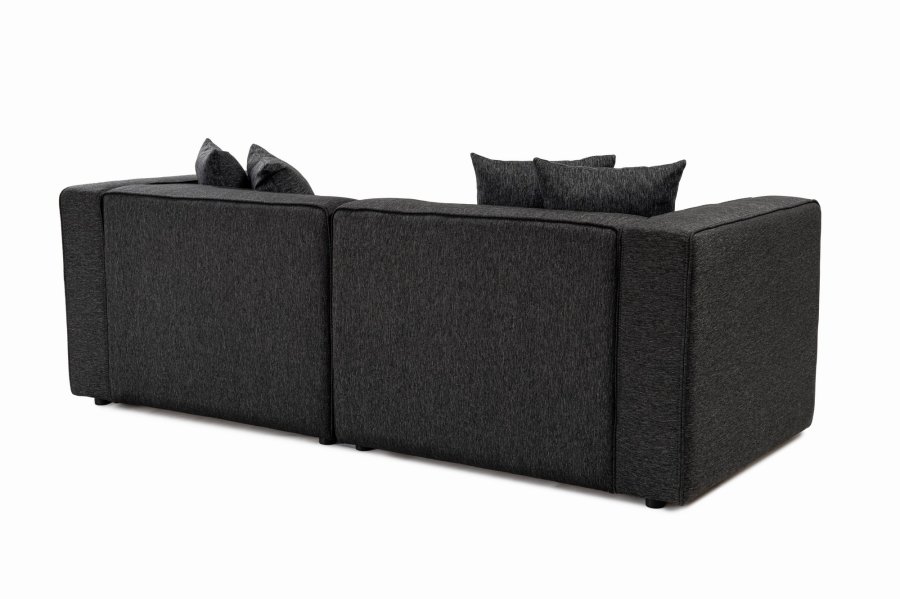 NORDVÄRK Mora XL 2 pers. sofa - antracitgr stof og plastik