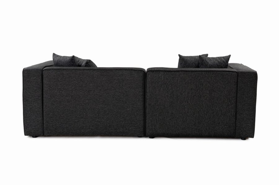 NORDVÄRK Mora XL 2 pers. sofa - antracitgr stof og plastik