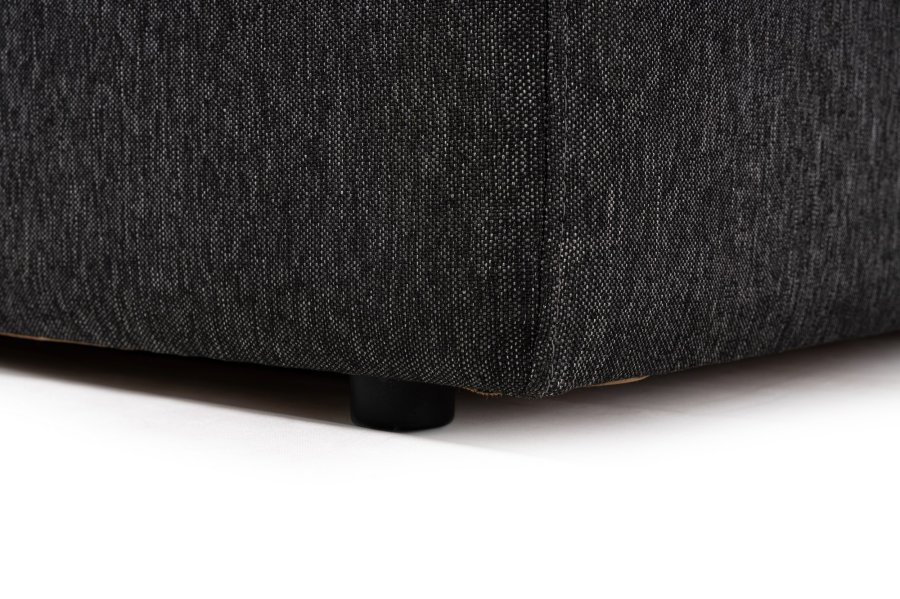 NORDVÄRK Mora XL 2 pers. sofa - antracitgr stof og plastik