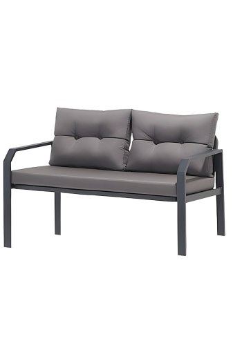 NORDVÄRK Arya udendrs loungest, m. 2 stole, 1 sofa, 1 bord, antracit hynder - antracit aluminium