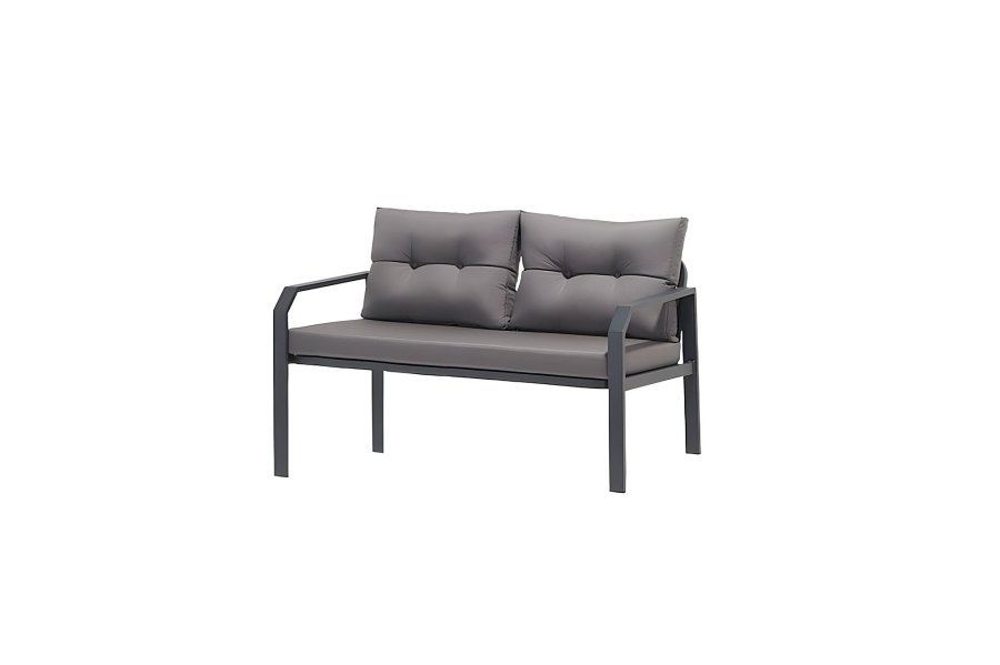 NORDVÄRK Arya udendrs loungest, m. 2 stole, 1 sofa, 1 bord, antracit hynder - antracit aluminium