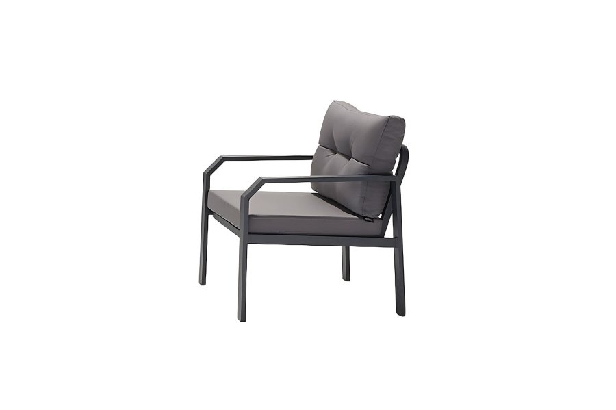 NORDVÄRK Arya udendrs loungest, m. 2 stole, 1 sofa, 1 bord, antracit hynder - antracit aluminium