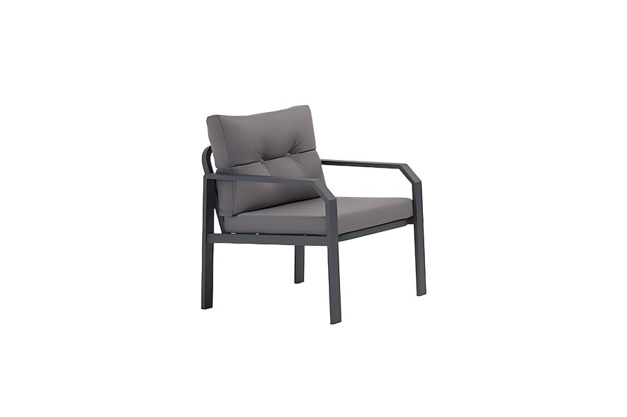 NORDVÄRK Arya udendrs loungest, m. 2 stole, 1 sofa, 1 bord, antracit hynder - antracit aluminium