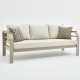 NORDVÄRK Assento udendrs loungest, m. 2 stole, 1 sofa, 1 bord, beige hynder - beige aluminium