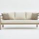 NORDVÄRK Assento udendrs loungest, m. 2 stole, 1 sofa, 1 bord, beige hynder - beige aluminium