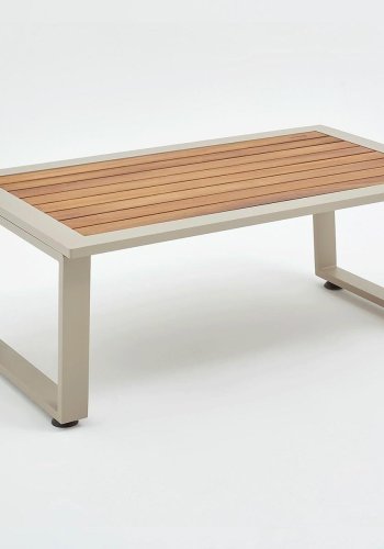 NORDVÄRK Assento udendrs loungest, m. 2 stole, 1 sofa, 1 bord, beige hynder - beige aluminium