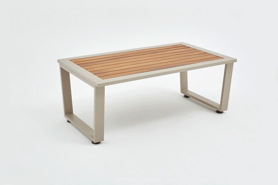 NORDVÄRK Assento udendrs loungest, m. 2 stole, 1 sofa, 1 bord, beige hynder - beige aluminium