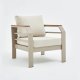 NORDVÄRK Assento udendrs loungest, m. 2 stole, 1 sofa, 1 bord, beige hynder - beige aluminium