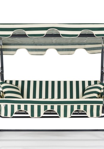 NORDVÄRK Ruta 1 udendrs triple hngesofa - grn/hvid polyester stof og sort metal