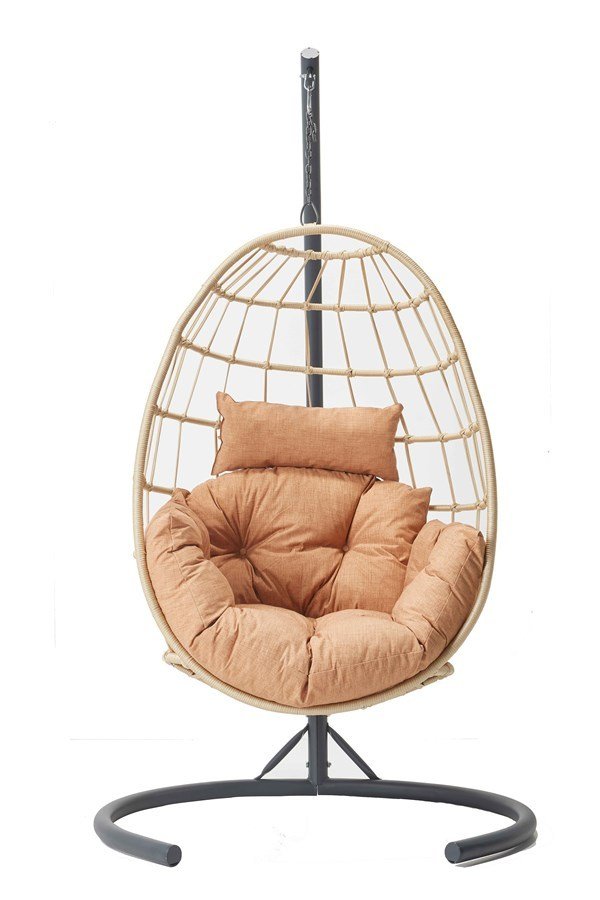 NORDVÄRK Tavus udendrs hngestol, m. cappucino hynder - creme og metal