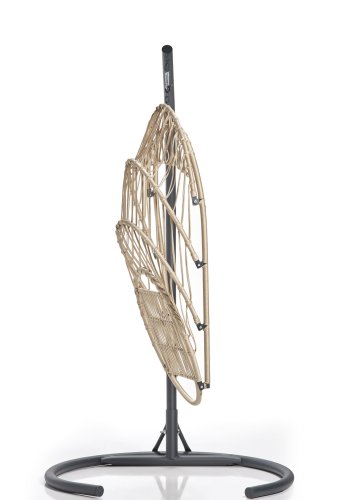 NORDVÄRK Tavus udendrs hngestol, m. cappucino hynder - creme og metal