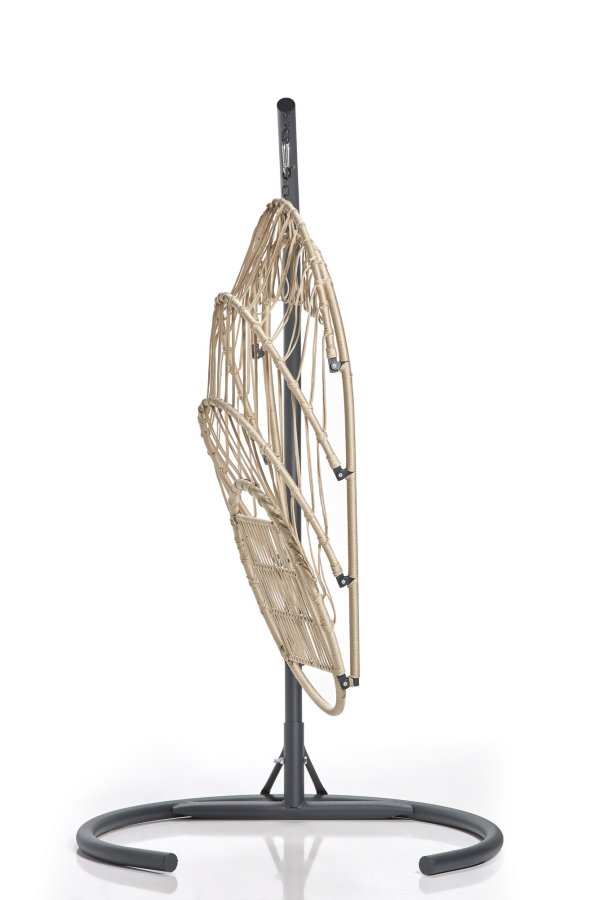 NORDVÄRK Tavus udendrs hngestol, m. cappucino hynder - creme og metal