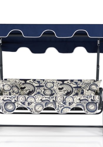 NORDVÄRK Morus Saat udendrs dobbelt hngesofa - multifarvet polyester stof og metal