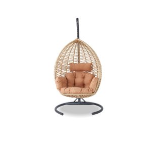 NORDVÄRK Saka 1 udendrs hngestol, m. hynder - beige og sort metal