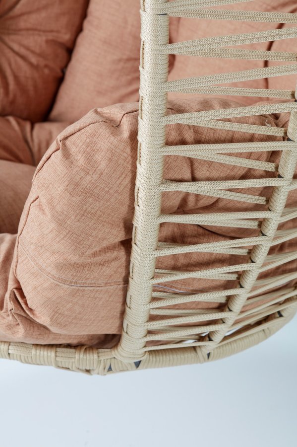 NORDVÄRK Saka 1 udendrs hngestol, m. hynder - beige og sort metal