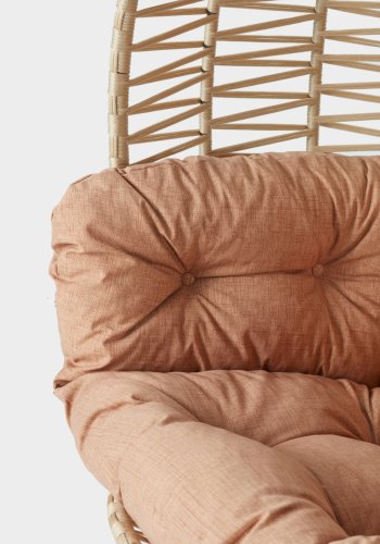 NORDVÄRK Saka 1 udendrs hngestol, m. hynder - beige og sort metal