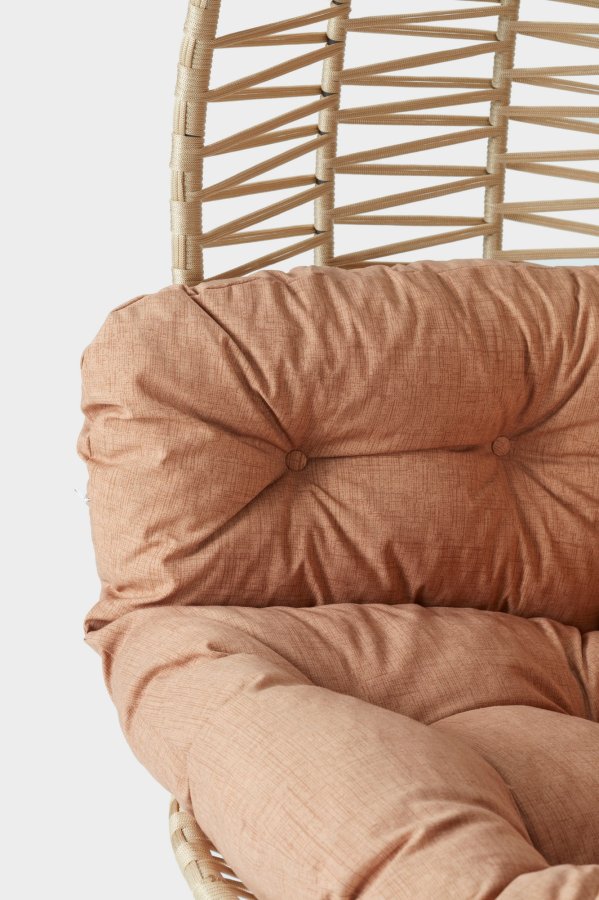 NORDVÄRK Saka 1 udendrs hngestol, m. hynder - beige og sort metal