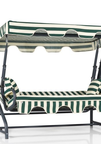 NORDVÄRK Olea 2 udendrs triple hngesofa - multifarvet polyester stof og metal