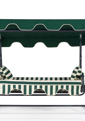 NORDVÄRK Olea 8 udendrs triple hngesofa - multifarvet polyester stof og aluminium