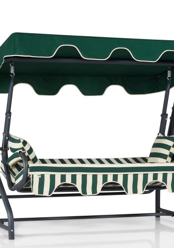 NORDVÄRK Olea 8 udendrs triple hngesofa - multifarvet polyester stof og aluminium