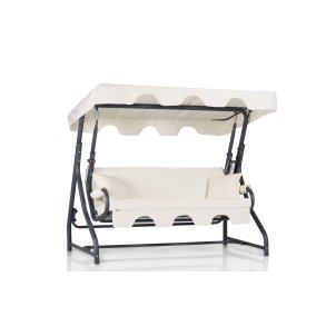 NORDVÄRK Olea 9 udendrs triple hngesofa - multifarvet polyester stof og metal