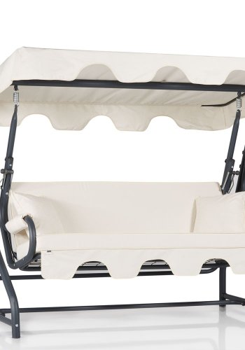 NORDVÄRK Olea 9 udendrs triple hngesofa - multifarvet polyester stof og metal