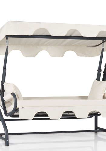 NORDVÄRK Olea 9 udendrs triple hngesofa - multifarvet polyester stof og metal