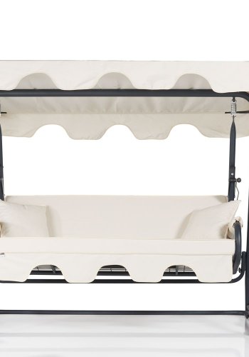 NORDVÄRK Olea 9 udendrs triple hngesofa - multifarvet polyester stof og metal