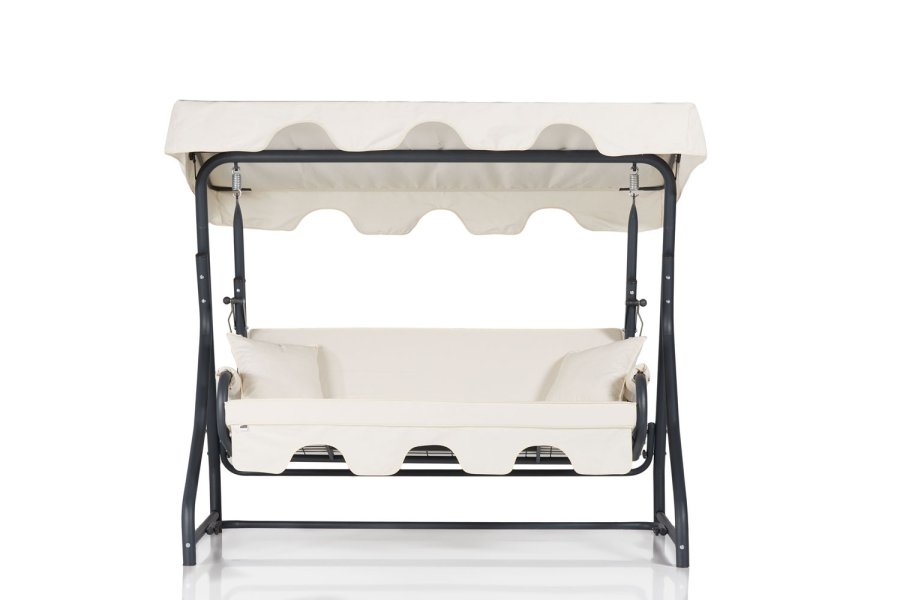 NORDVÄRK Olea 9 udendrs triple hngesofa - multifarvet polyester stof og metal