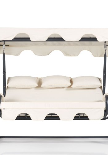 NORDVÄRK Vitis 3 udendrs triple hngesofa - multifarvet polyester stof og metal