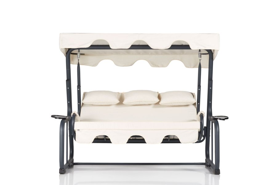 NORDVÄRK Vitis 3 udendrs triple hngesofa - multifarvet polyester stof og metal