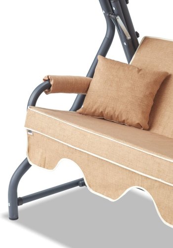 NORDVÄRK Olea udendrs triple hngesofa - beige polyester stof og metal