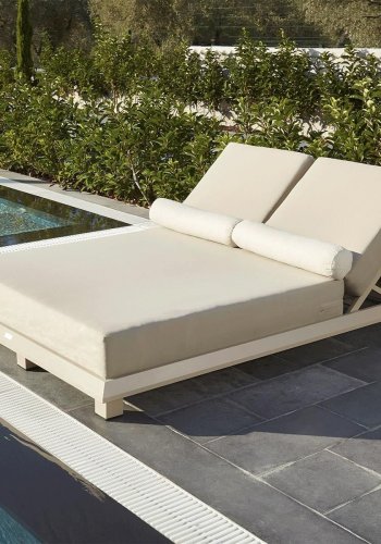 NORDVÄRK Hera udendrs dobbelt solseng, m. beige hynde - beige aluminium (212x150)