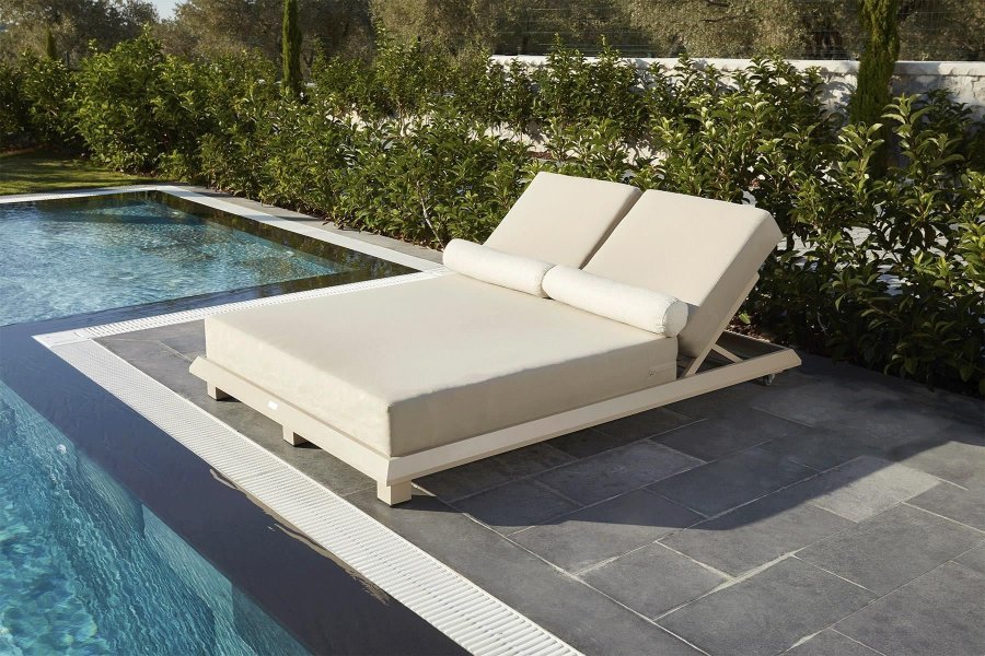 NORDVÄRK Hera udendrs dobbelt solseng, m. beige hynde - beige aluminium (212x150)