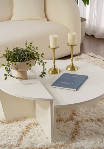 NORDVÄRK Orion sofabord - hvid tr melamin (st med 2)