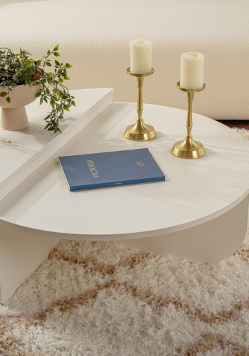 NORDVÄRK Orion sofabord - hvid tr melamin (st med 2)