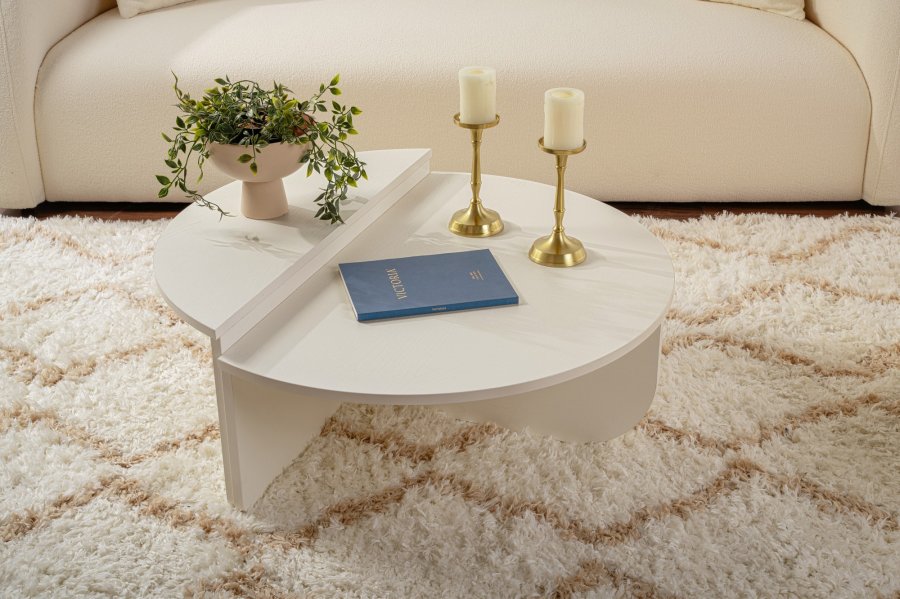 NORDVÄRK Orion sofabord - hvid tr melamin (st med 2)