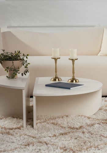 NORDVÄRK Orion sofabord - hvid tr melamin (st med 2)