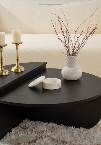 NORDVÄRK Orion sofabord - sort tr melamin (st med 2)