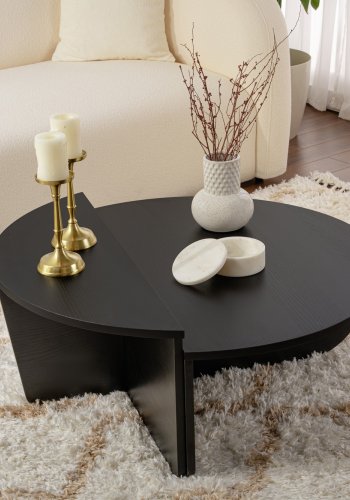 NORDVÄRK Orion sofabord - sort tr melamin (st med 2)