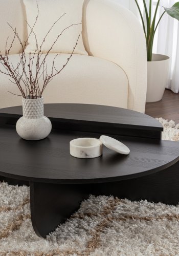 NORDVÄRK Orion sofabord - sort tr melamin (st med 2)